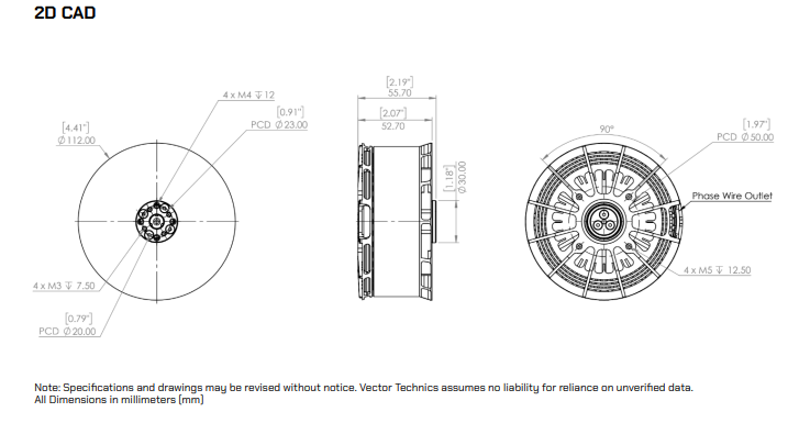 10025 PRO Motor 2D CAD Drawing