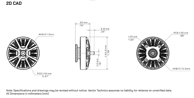 4006 SL Motor 2D CAD Drawing