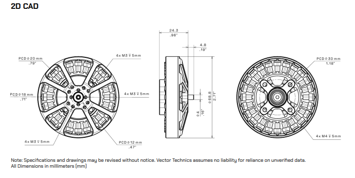 6008 SL Motor 2D CAD Drawing