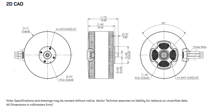 6015 PRO Motor 2D CAD Drawing