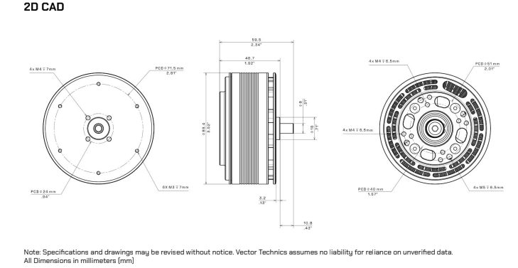 8020 PRO Motor 2D CAD Drawing